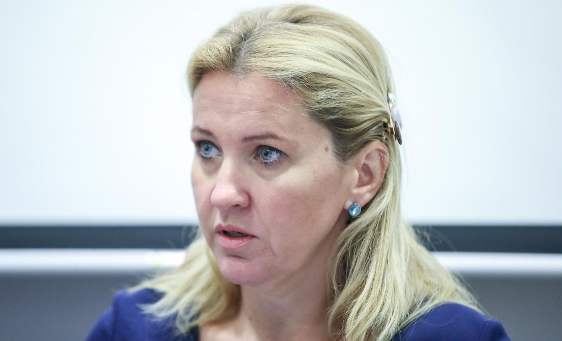 27.09.2019., Zagreb -  Povjerenstvo za odlucivanje o sukobu interesa odlucuje na sjednici hoce li pokrenuti postupke protiv duznosnika Milijana Brkica, Martine Dalic i Milana Bandica. Predsjednica povjerenstva, Natasa Novakovic.
Photo: Igor Kralj/PIXSELL