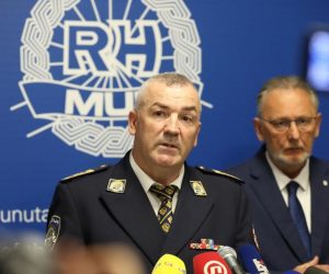 28.10.2019.,Zagreb -  Nakon sto je zamjenik ravnatelja policije Josip Celic podnio ostavku odrzana je izvanredna konferencija za novinare na kojoj su govorili glavni ravnatelj policije Nikola Milina i ministar unutarnjih poslova Davor Bozinovic.
Photo: Jurica Galoic/PIXSELL