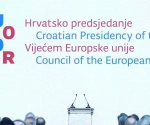 30.10.2019., Zagreb - U Nacionalnoj i sveucilisnoj knjiznici predstavljeni su prioriteti hrvatskog predsjedanja Vijecem Europske unije u prvoj polovici 2020. godine. Photo: Sanjin Strukic/PIXSELL