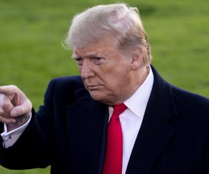 epa07972720 US President Donald J. Trump takes a question from a member of the news media before departing the South Lawn of the White House by Marine One in Washington, DC, USA, 04 November 2019. Trump travels to Lexington, Kentucky, to deliver remarks at a 'Keep America Great' campaign rally.  EPA/MICHAEL REYNOLDS