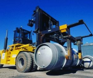 epa07976710 A handout photo made available by the Iran Atomic Energy Organization accordingly shows a lift truck carrying a cylinder containing uranium hexafluoride gas for the purpose of injecting the gas into centrifuges in Iran's Fordow nuclear facility, in Fordow, Qom province, 06 November, 2019. Media reported following president Rouhani's announcement of the country's fourth step in reducing its nuclear commitment to the Joint Comprehensive Plan of Action (JCPOA), Iran will begin injecting uranium gas into 1,044 advanced centrifuges.  EPA/HO HANDOUT  HANDOUT EDITORIAL USE ONLY/NO SALES