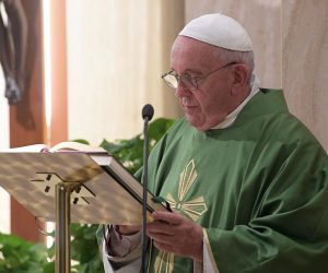 epa07981019 A handout picture provided by the Vatican Media shows Pope Francis (C) celebrating Mass at Santa Marta House, Vatican City, 08 November 2019.  EPA/VATICAN MEDIA HANDOUT  HANDOUT EDITORIAL USE ONLY/NO SALES