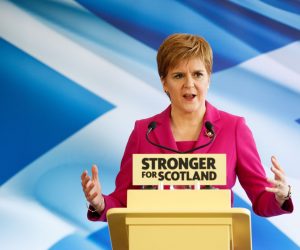 epa07981218 Scottish First Minister and SNP leader Nicola Sturgeon launches SNP election campaign with Westminster candidates in Edinburgh, Scotland, Britain, 08 November 2019. British Prime Minister Boris Johnson has called a general election for 12 December 2019.  EPA/ROBERT PERRY