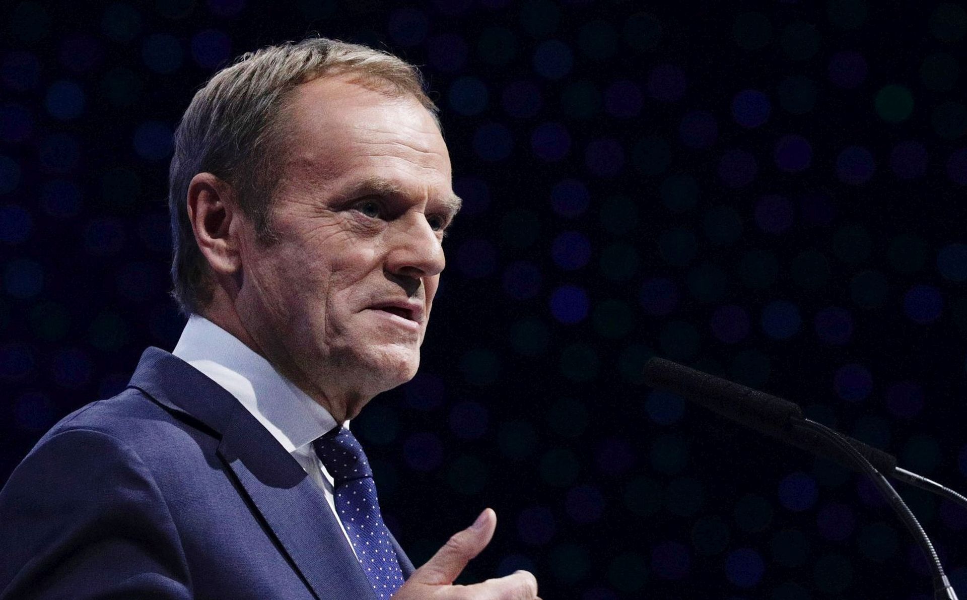 Zagreb, 20.11.2019. - Izborni kongres Europske puèke stranke (EPP) u Areni. Na fotografiji Donald Tusk. foto HINA/ Tomislav PAVLEK/ lsd