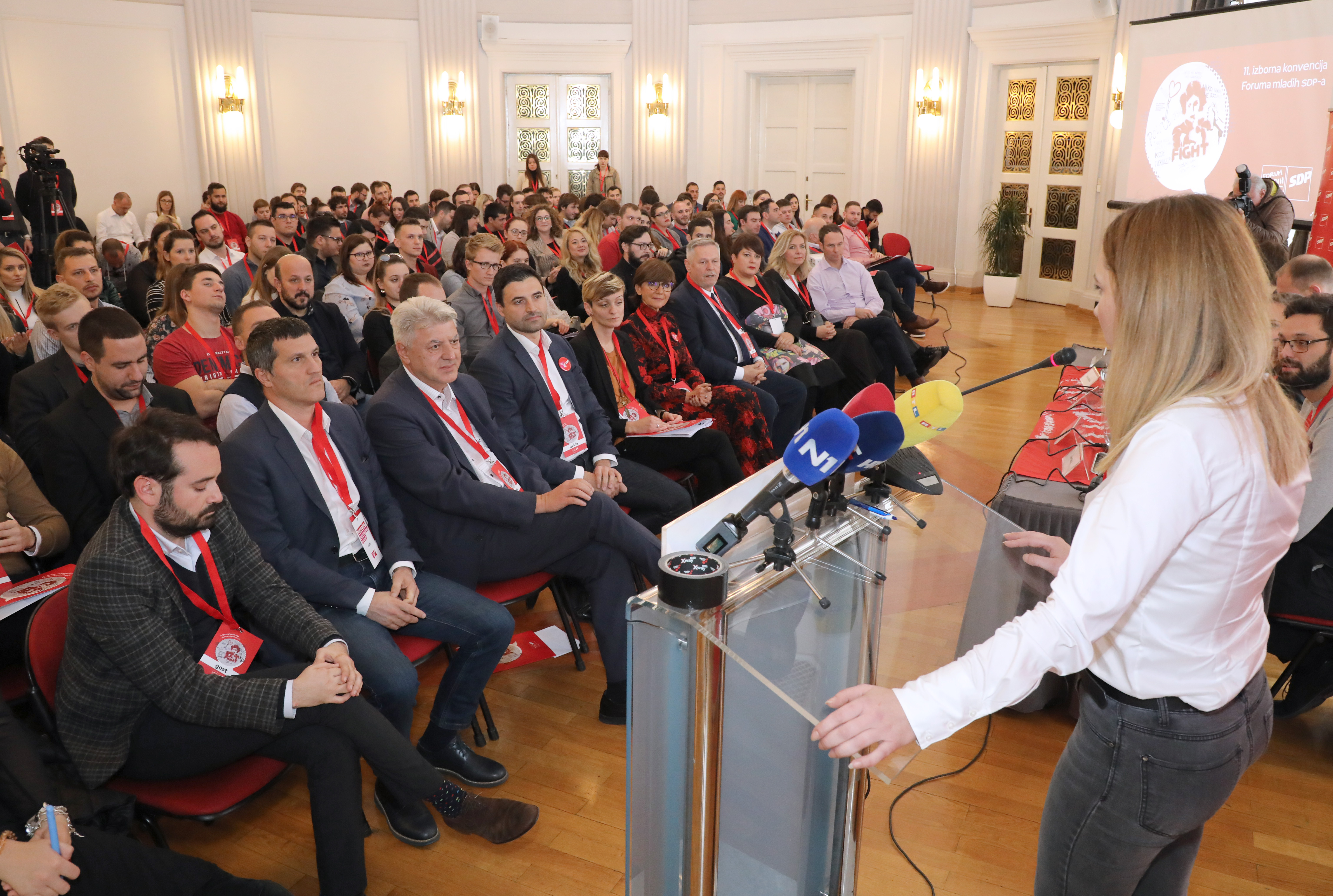 Zagreb, 23.11.2019 -  11. Izborna konvencija Foruma Mladih SDP-a. 
foto HINA/ Admir BULJUBAIÆ/ abu