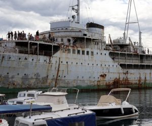 03.09.2017., Rijeka - Snimanje scena za sestu sezonu britansko-americke televizijske serije Strike Back na lokacijama u centru grada i na brodu Galeb. 
Photo: Goran Kovacic/PIXSELL