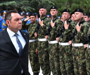04.05.2018., Beograd, Srbija - Svecanost povodom Dana Garde i 188. godisnjice od formiranja ove elitne jedinice Vojske Srbije odrzana je u Beogradu. Ministar obrane Aleksandar Vulin. Photo: Srdjan Ilic/PIXSELL.
