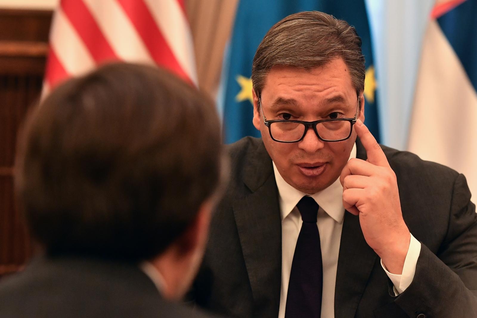 04.11.2019., Beograd, Srbija -  Posebni americki izaslanik za zapadni Balkan Matthew Palmer sastao se s predsjednikom Srbije Aleksandrom Vucicem. Photo: Srdjan Ilic/PIXSELL