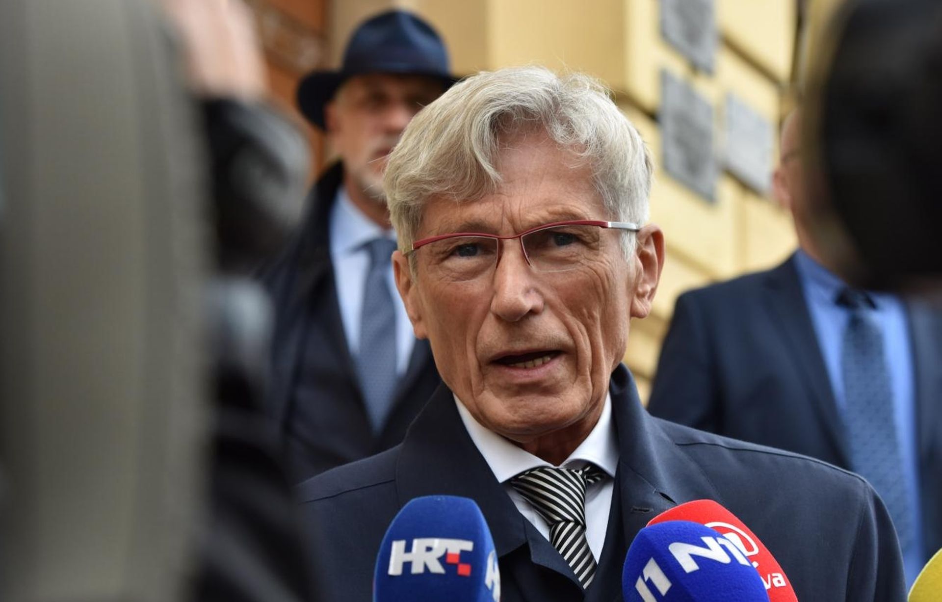 08.03.2019., Sibenik - Tomislav Horvatincic dao  je  izjavu nakon izlaska sa suda gdje su iznesene zavrsne rijeci u sudjenju za pomorsku nesrecu u kojoj je poginuo talijanski bracni par.
Photo: Hrvoje Jelavic/PIXSELL