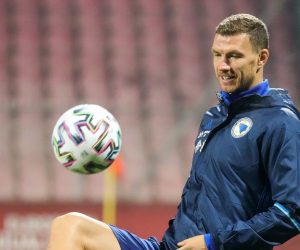 14.11.2019., Zenica, Bosna i Hercegovina - Trening nogometne reprezentacije Bosne i Hercegovin uoci kvalifikacijske utakmice za Euro 2020. protiv Italije. Edin Dzeko
Photo: Armin Durgut/PIXSELL