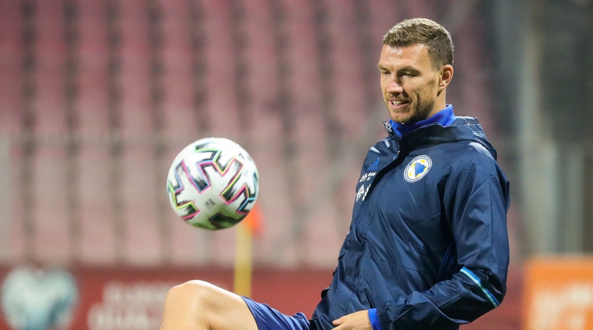 14.11.2019., Zenica, Bosna i Hercegovina - Trening nogometne reprezentacije Bosne i Hercegovin uoci kvalifikacijske utakmice za Euro 2020. protiv Italije. Edin Dzeko
Photo: Armin Durgut/PIXSELL
