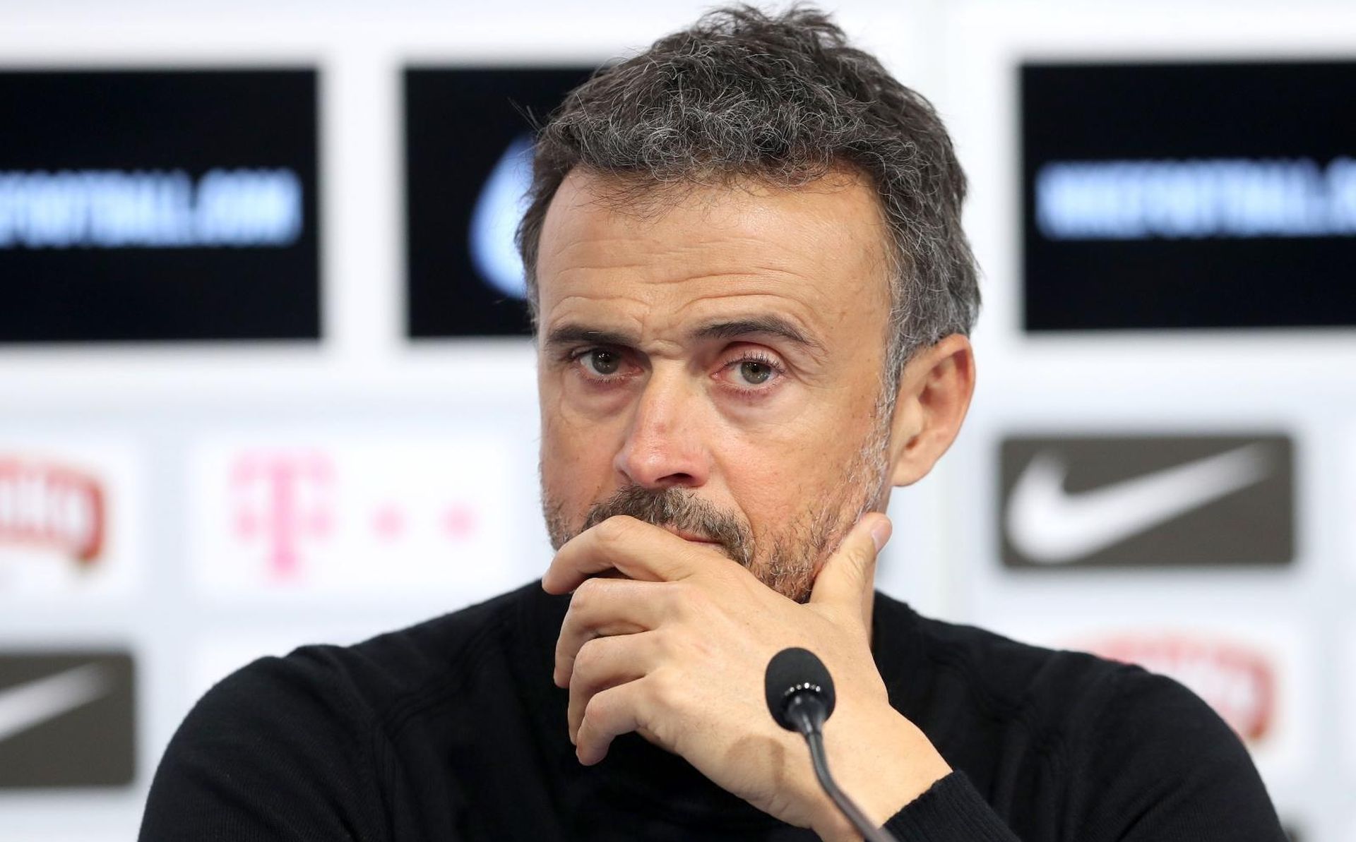 Zagreb: Konferencija španjolskog izbornika nakon poraza na Maksimiru 15.11.2018., stadion Maksimir, Zagreb - Izbornik Spanjolske Luis Enrique na konferenciji za novinare nakon poraza u utakmici 3. kola UEFA Lige nacije  Hrvatska - Spanjolska: 3:2. 
Photo: Igor Kralj/PIXSELL