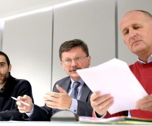15.11.2019., Zagreb -Sindikat znanosti odrzao je konferenciju za medije na kojoj su komentirali premijerove izjave o placama prosvjetara .
Photo: Patrik Macek/PIXSELL