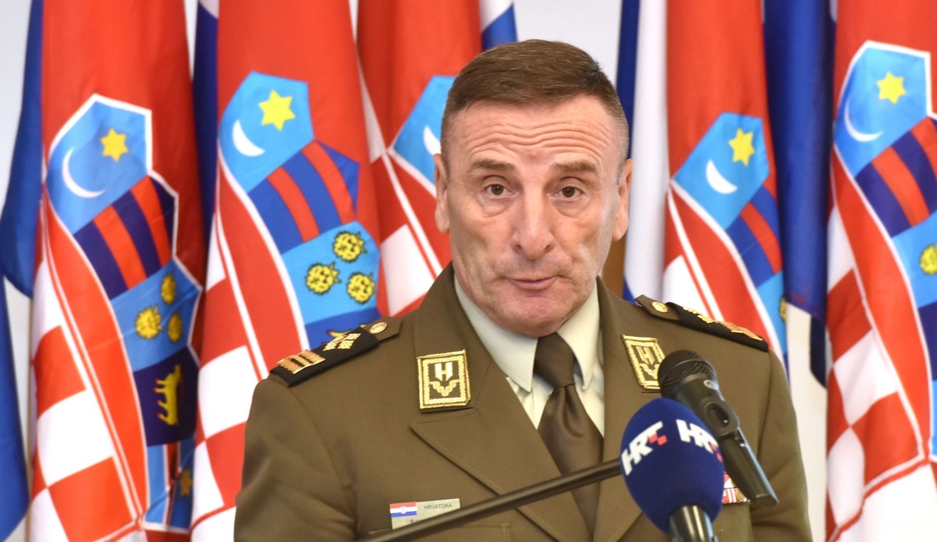 18.10.2019., Zagreb - U Ministarstvu obrane odrzano je primanje za vrhunske sportase, ugovornike pricuvnike Hrvatske vojske. Nacelnik Glavnog stozera OSRH general zbora Mirko Sundov Photo: Davorin Visnjic/PIXSELL