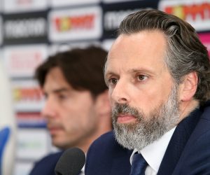 19.07.2019., Split - Celnici Hajduka odrzali konferenciju za medije. Okupljenim novinarima su se obratli Marin Brbic, Luksa Jakobusic, Benjamin Perasovic i Sasa Bjelanovic.
Photo: Ivo Cagalj/PIXSELL
