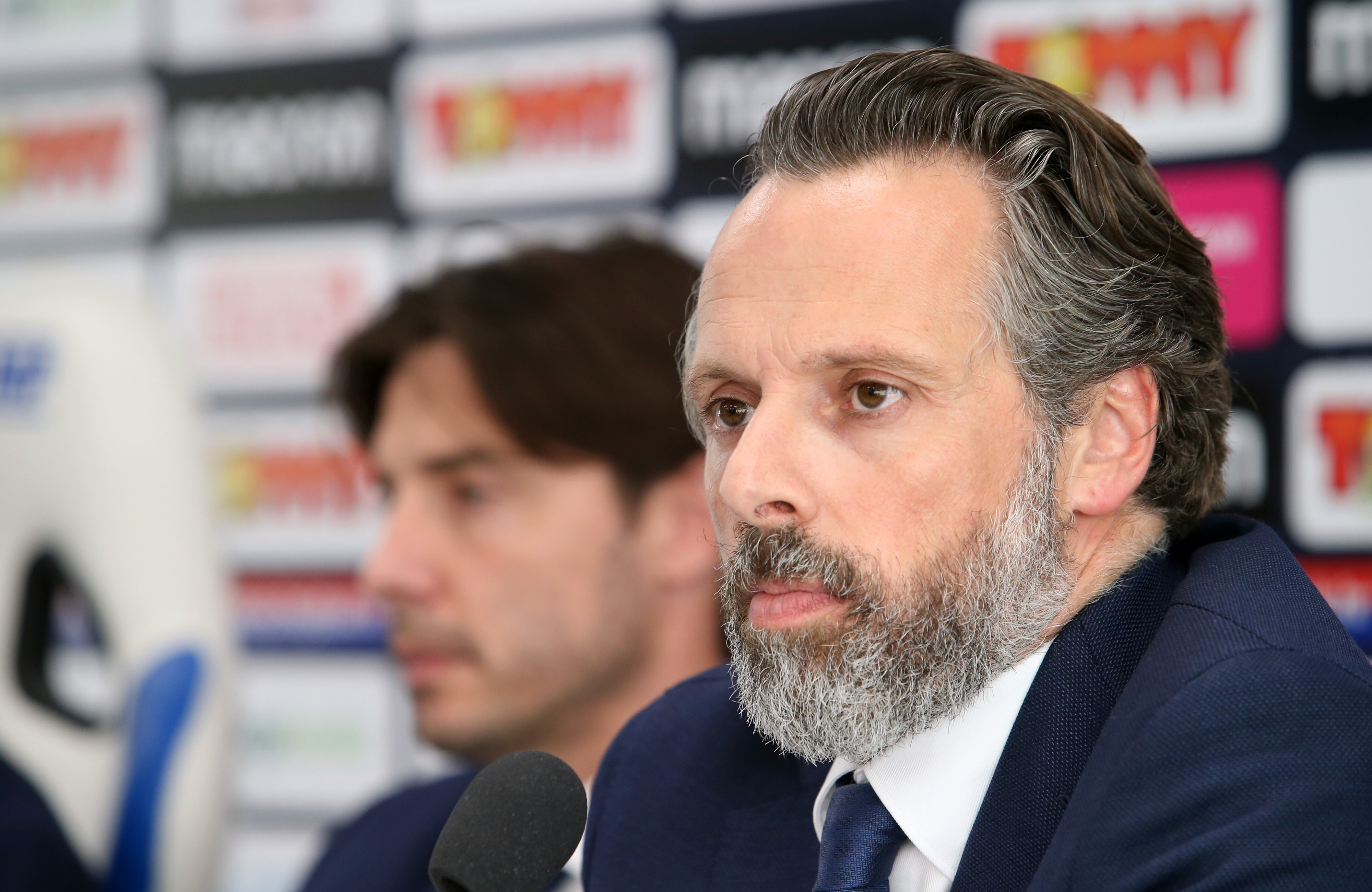 19.07.2019., Split - Celnici Hajduka odrzali konferenciju za medije. Okupljenim novinarima su se obratli Marin Brbic, Luksa Jakobusic, Benjamin Perasovic i Sasa Bjelanovic.
Photo: Ivo Cagalj/PIXSELL
