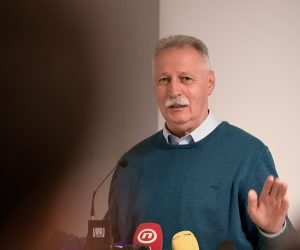 20.11.2019., Zagreb - Konferencija za medije sindikata u obrazovanju o nastavku strajka i najava velikog prosvjeda u ponedjeljak na Trgu bana Jelacica. Branimir Mihalinec. Photo: Sandra Simunovic/PIXSELL