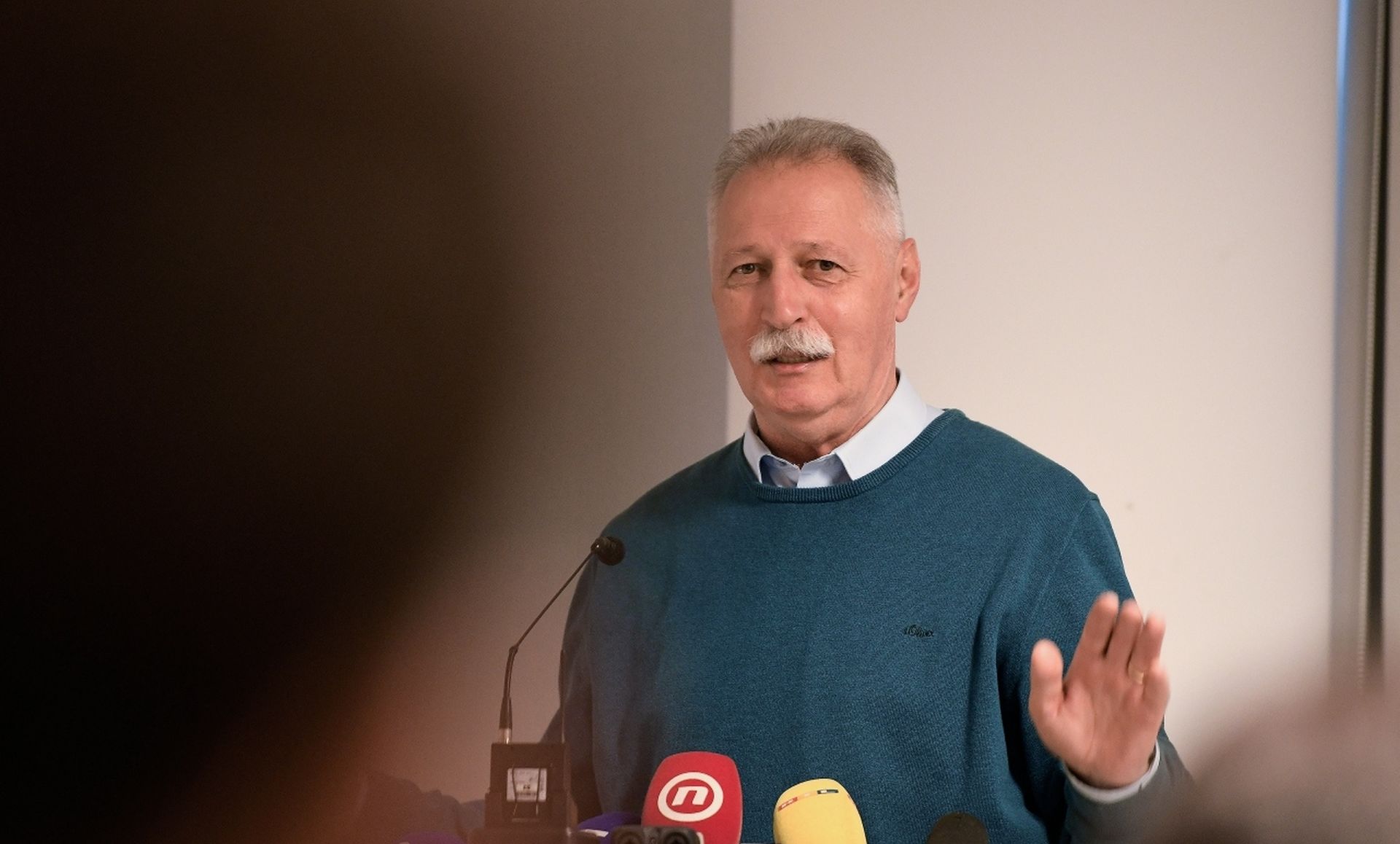20.11.2019., Zagreb - Konferencija za medije sindikata u obrazovanju o nastavku strajka i najava velikog prosvjeda u ponedjeljak na Trgu bana Jelacica. Branimir Mihalinec. Photo: Sandra Simunovic/PIXSELL