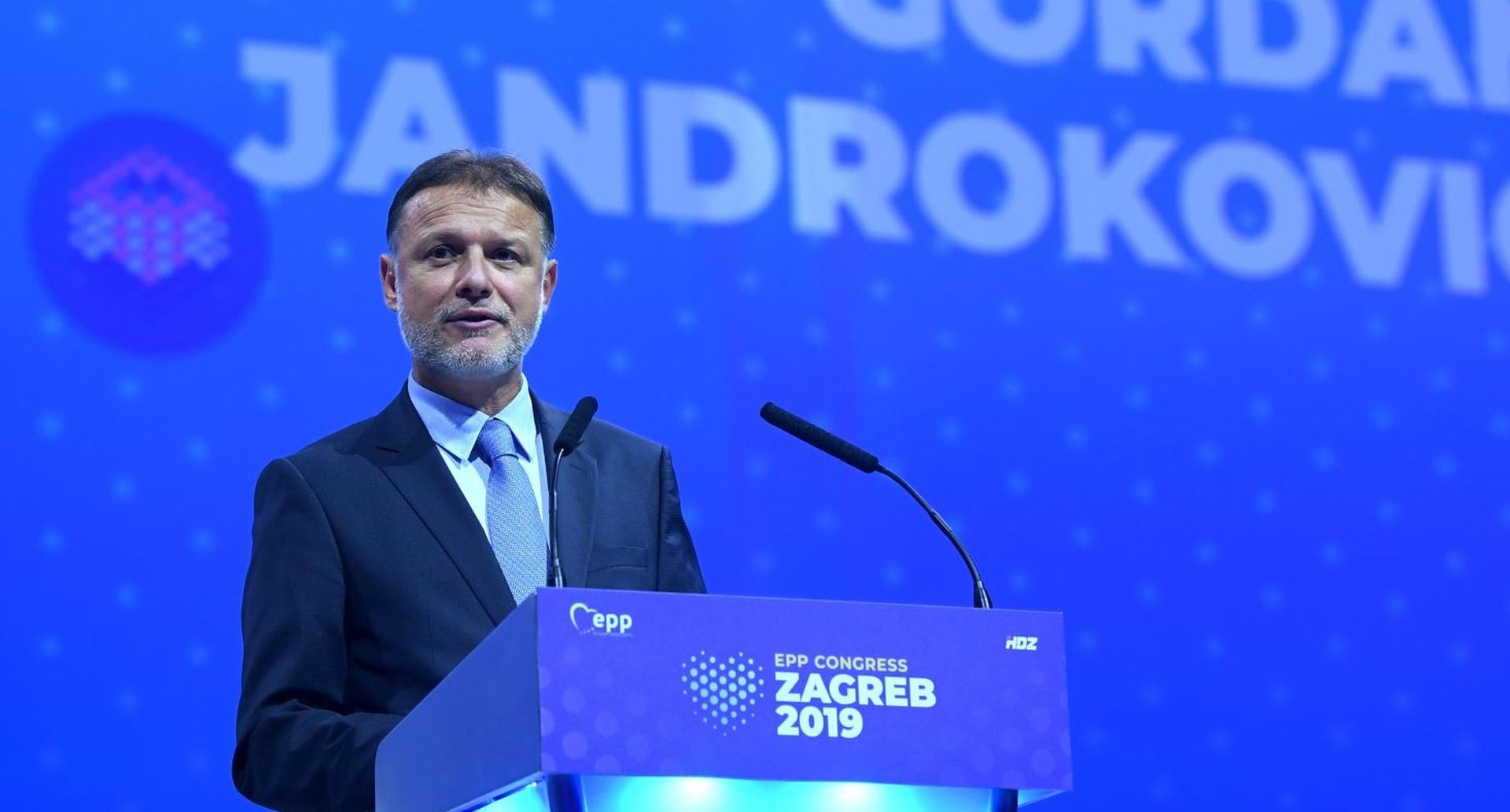 21.11.2019., Zagreb - Drugi dan dvodnevnog 24. izbornog kongresa Europske pucke stranke (EPP) u zagrebackoj Areni. Vise od 2000 sudionika iz 40 zemalja tijekom kongresa izabrat ce novo vodstvo Europske pucke stranke. Gordan Jandrokovic
Photo: Marko Lukunic/PIXSELL