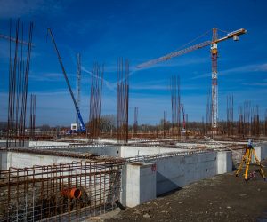 21.11.2019., Osijek - Gradjevinski radovi na novom stadionu NK Osijeka kod Pampasa. Photo: Davor Javorovic/PIXSELL