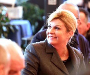 23.11.2019., Zagreb - clanovi Vlade i HDZ-a u velikom broju na Trgu Petra Preradovica dosli podrzati predsjednicku kandidatkinju Kolindu Grabar Kitarovic.
Photo: Marin Tironi/PIXSELL