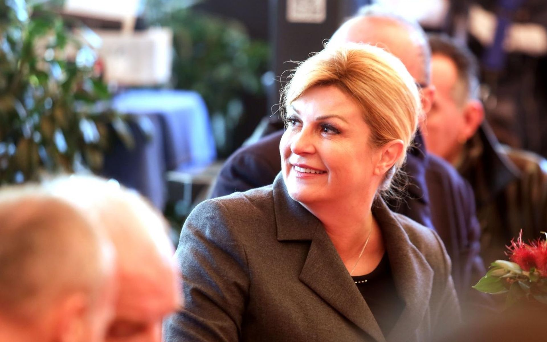 23.11.2019., Zagreb - clanovi Vlade i HDZ-a u velikom broju na Trgu Petra Preradovica dosli podrzati predsjednicku kandidatkinju Kolindu Grabar Kitarovic.
Photo: Marin Tironi/PIXSELL