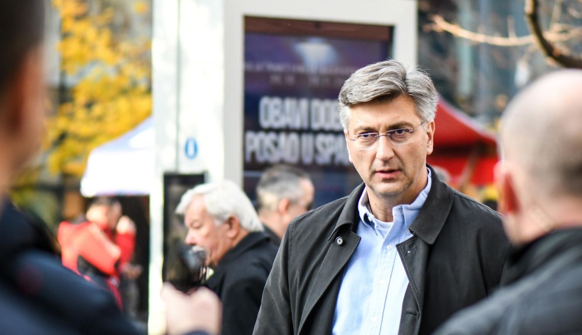20.11.23., Zagreb - Susret premijera Plenkovica i predsjednickog kandidata Daria Juricana na Cvjetnom trgu
Photo: Zoe Sarlija/PIXSELL