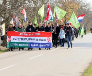 24.11.2019., Laslovo - Mimohod hrvatsko-madjarskog prijateljstva i komemoracija u sjecanje na 28 godina od pada obrane Laslova.
Photo: Dubravka Petric/PIXSELL