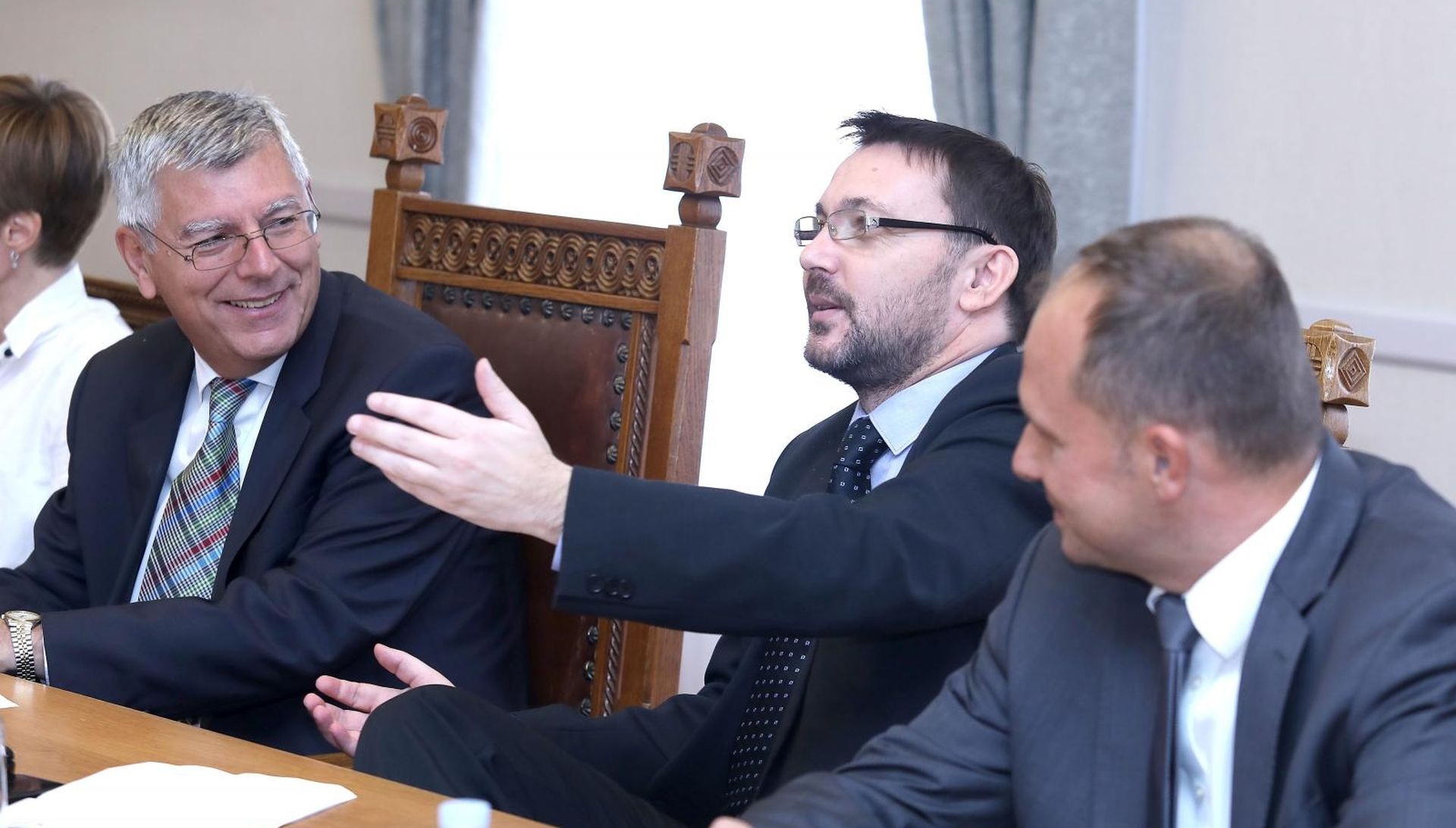 25.09.2019., Zagreb - U Saboru je odrzana 61. sjednica Odbora za Ustav, Poslovnik i politicki sustav. Odbor je raspravljao o SDP-ovom prijedlogu o dopuni Zakona o sprjecavanju sukoba interesa. Zeljko Reiner, Arsen Bauk, Sinisa Hajdas Doncic. 
Photo: Patrik Macek/PIXSELL