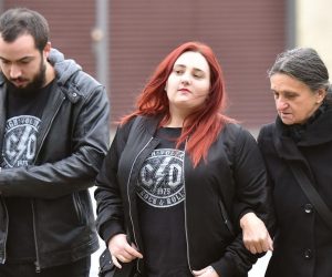 26.11.2019., Varazdin- Nastavak sudjenja Smiljani Srnec zbog ubojstva sestre. David, kcer Katarina i majka Katarina.
Photo: Vjeran Zganec Rogulja/PIXSELL
