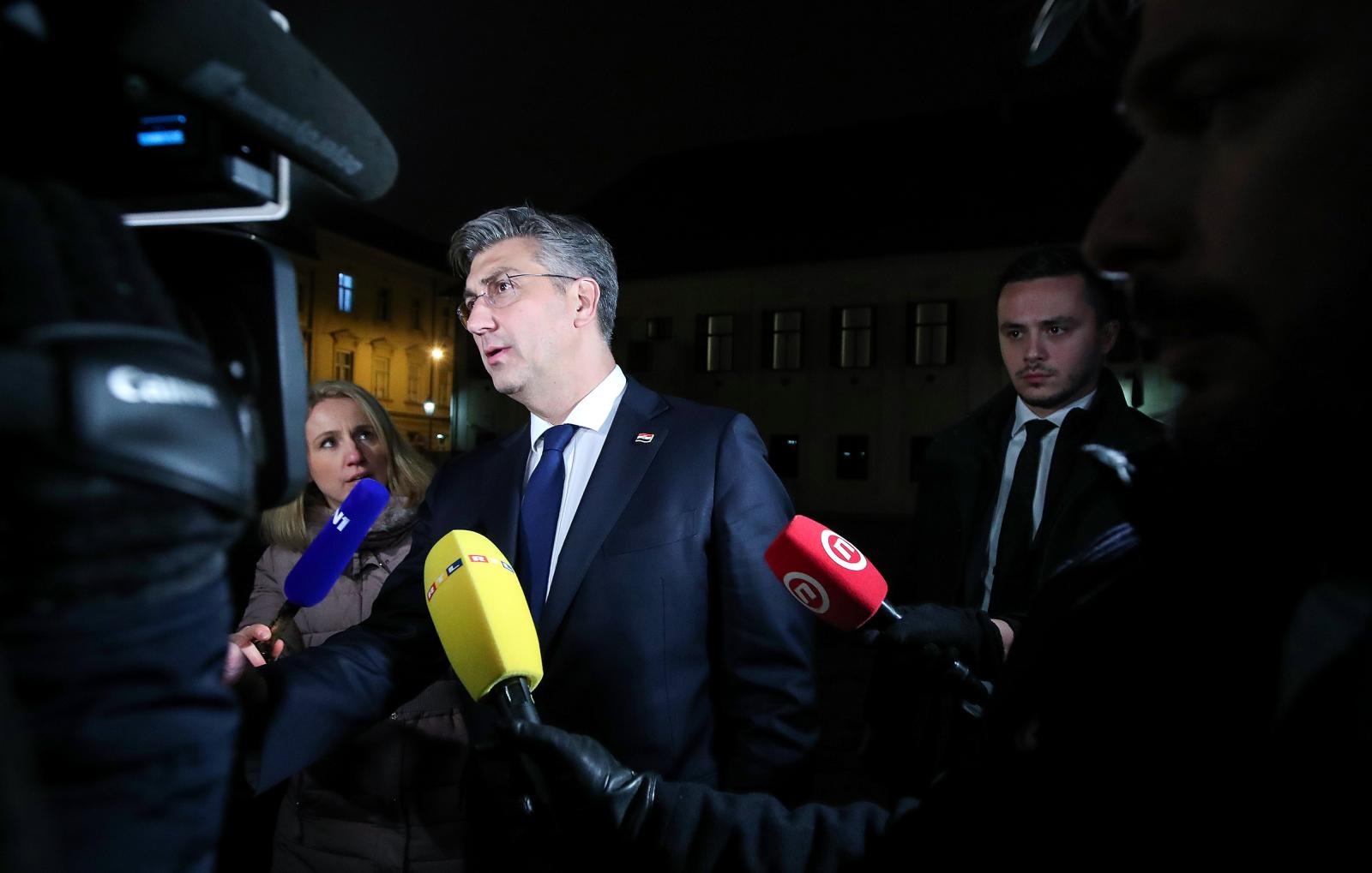 26.11.2019.,  Zagreb - Predsjednik Vlade RH Andrej Plenkovic na izlasku iz zgrade Vlade nakon redovne sjednice. Photo: Igor Kralj/PIXSELL