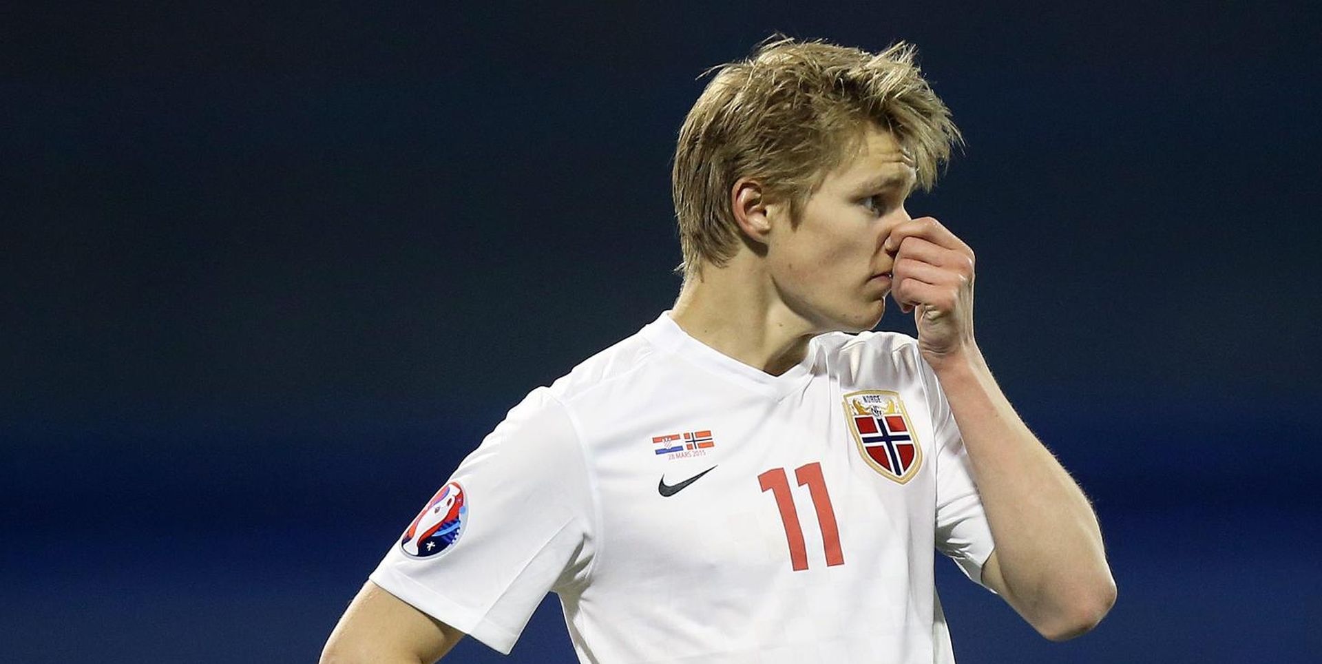 28.03.2015., stadion Maksimir, Zagreb - Kvalifikacije za Europsko prvenstvo 2016., Hrvatska - Norveska. Martin Odegaard. 
Photo: Igor Kralj/PIXSELL