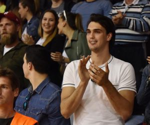 28.04.2019., dvorana Baldekin, Sibenik - NBA zvijezda Dario Saric na utakmici. Druga utakmica cetvrtfinala Prvenstva Hrvatske, GKK Sibenik - KK Zadar. 
Photo: Hrvoje Jelavic/PIXSELL
