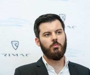 28.06.2019., Sveta Nedelja - Premijer Andrej Plenkovic s ministrima posjetio tvrtku Rimac Automobili. Tvrtku su poisjetili i predstavnici tvrtki Porsche i Hyundai. Izjave za medije nakon zavrsenog sastanka. Mate Rimac.
Photo: Igor Kralj/PIXSELL