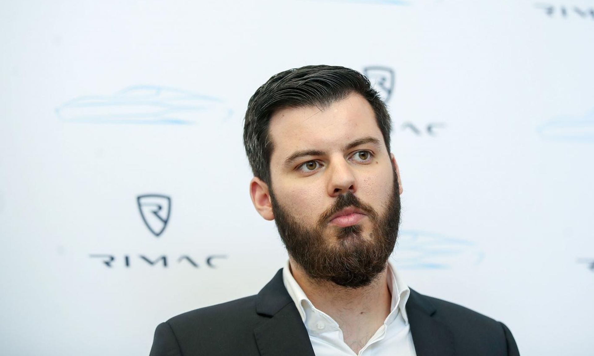 28.06.2019., Sveta Nedelja - Premijer Andrej Plenkovic s ministrima posjetio tvrtku Rimac Automobili. Tvrtku su poisjetili i predstavnici tvrtki Porsche i Hyundai. Izjave za medije nakon zavrsenog sastanka. Mate Rimac.
Photo: Igor Kralj/PIXSELL