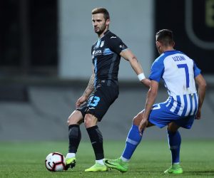 Zagreb: Lokomotiva i Rijeka sastali se u 26. kolu HT Prve lige 29.03.2019., stadion u Kranjcevicevoj ulici, Zagreb - Hrvatski Telekom Prva liga, 26. kolo, NK Lokomotiva - HNK Rijeka. Dario Zuparic. 
Photo: Luka Stanzl/PIXSELL