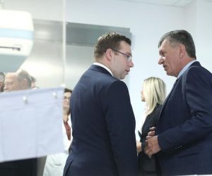29.10.2019., Zagreb - Svecano otvaranje nove Angio sale u KBC-u Sestre milosrdnice, u Klinickom zavodu za dijagnosticku i intervencijsku radiologiju. Svecanosti otvaranja nazocili su miistar zdravstva Milan Kujundzic i ministar regionalnog razvoja i europskih fondova Marko Pavic. Photo: Sanjin Strukic/PIXSELL