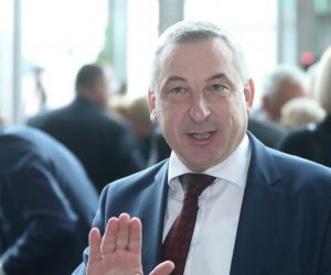 30.10.2019., Zagreb - U Nacionalnoj i sveucilisnoj knjiznici predstavljeni su prioriteti hrvatskog predsjedanja Vijecem Europske unije u prvoj polovici 2020. godine. potpredsjednik Vlade i ministar graditeljstva i prostornog uredjenja Predrag Stromar. Photo: Sanjin Strukic/PIXSELL