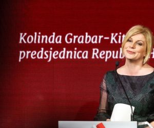 30.10.2019., muzej Mimara, Zagreb - Proslava 25 godina uspjesnog poslovanja Hrvatske agencije za malo gospodarstvo, inovacije i investicije (HAMAG-BICRO). Predsjednica Kolinda Grabar-Kitarovic. 
Photo: Marin Tironi/PIXSELL