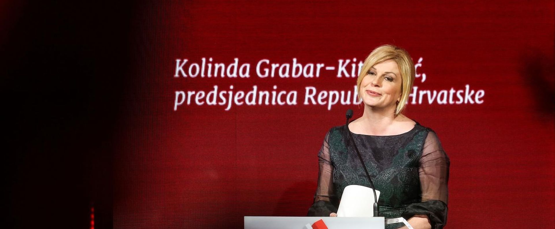 30.10.2019., muzej Mimara, Zagreb - Proslava 25 godina uspjesnog poslovanja Hrvatske agencije za malo gospodarstvo, inovacije i investicije (HAMAG-BICRO). Predsjednica Kolinda Grabar-Kitarovic. 
Photo: Marin Tironi/PIXSELL