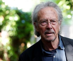 Austrian author Peter Handke, winner of the 2019 Nobel Prize in Literature, poses in his house in Chaville Austrian author Peter Handke is pictured at his house, following the announcement he won the 2019 Nobel Prize in Literature, in Chaville, near Paris, France October 10, 2019. REUTERS/Christian Hartmann CHRISTIAN HARTMANN