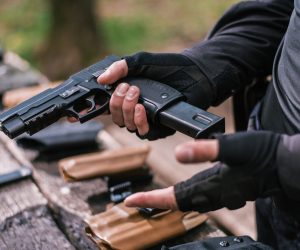 instructor in sport shooting to test your weapons in nature