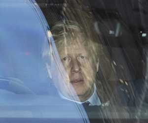 epa08036613 Britain's Prime Minister and Conservative leader Boris Johnson arrives to the Andrew Marr show in the BBC studios in London, Britain, 01 December 2019.  EPA/FACUNDO ARRIZABALAGA