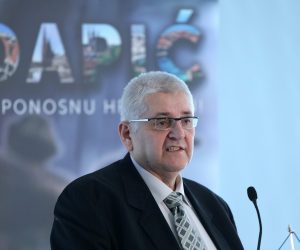 Osijek, 07.12.2019. - Kandidat za predsjednika Anto Đapić održao je konferenciju za novinare u hotelu Osijek. Na fotografiji Anto Đapić.
foto HINA/ ml