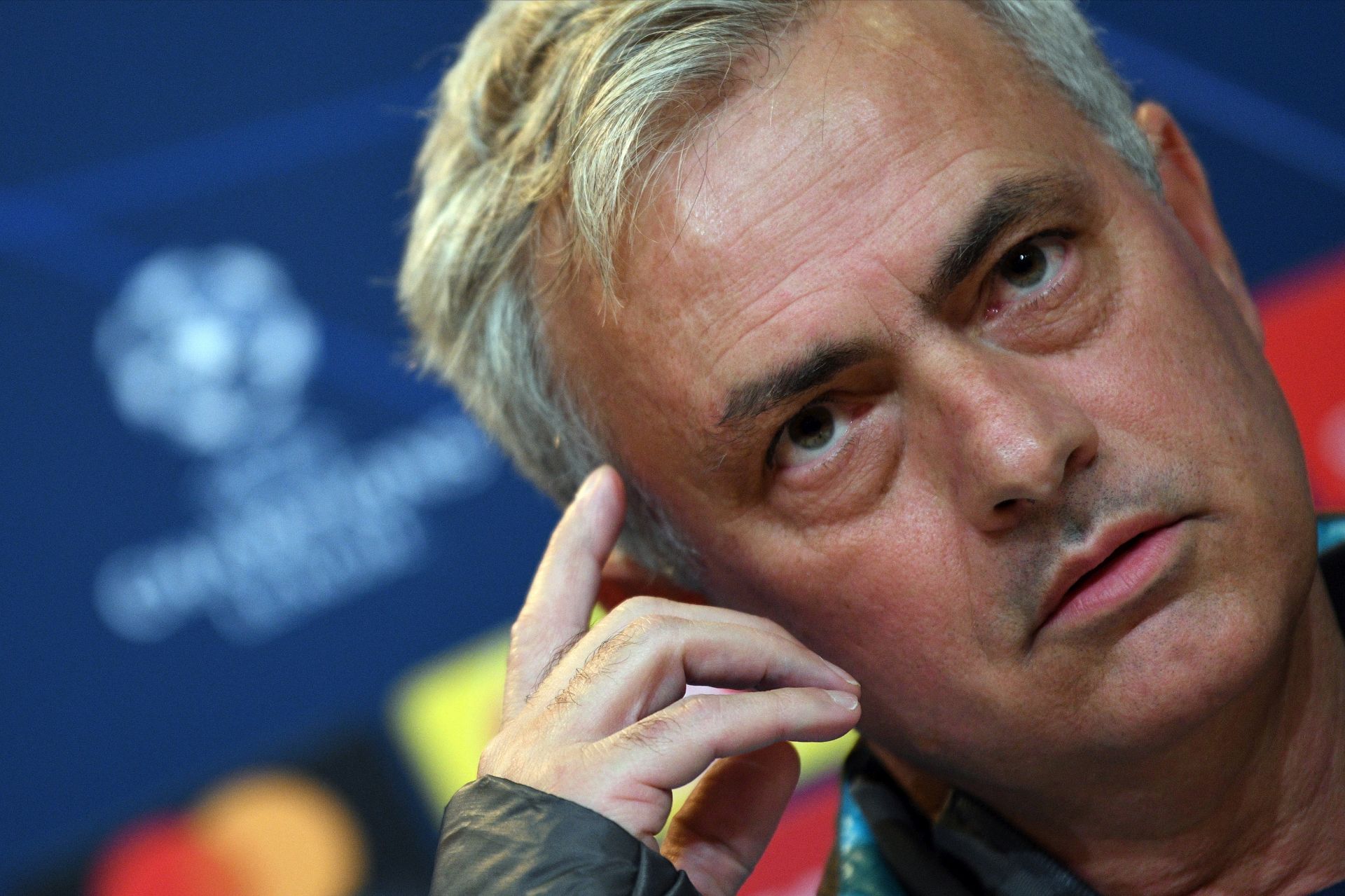 epa08060565 Tottenham’s head coach Jose Mourinho attends a press conference at the Allianz Arena in Munich, Germany, 10 December 2019. Tottenham Hotspur will face FC Bayern in their UEFA Champions League group B soccer match on 11 December 2019.  EPA/PHILIPP GUELLAND