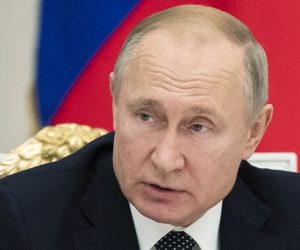 epa08062852 Russian President Vladimir Putin attends a meeting of the Pobeda (Victory) Organizing Committee in the Kremlin, Moscow, Russia, 11 December 2019.  EPA/PAVEL GOLOVKIN / POOL