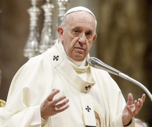 epa08066048 Pope Francis leads the celebration of the Festivity of Our Lady of Guadalupe in St. Peter's Basilica at the Vatican, 12 December 2019.  EPA/FABIO FRUSTACI
