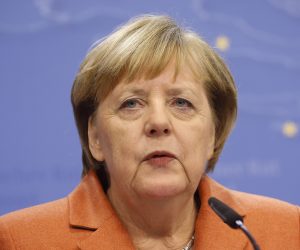 epa08067203 Federal Chancellor of Germany Angela Merkel holds a press briefing at the end of the European Council summit in Brussels, Belgium, 13 December 2019. An European Council meeting will be held in Brussels on 12 and 13 December during which the EU27 leaders among other topics will discuss the Brexit and preparations for the negotiations on future EU-UK relations after the withdrawal as well as a revision of the European Stability Mechanism (ESM) Treaty.  EPA/JULIEN WARNAND