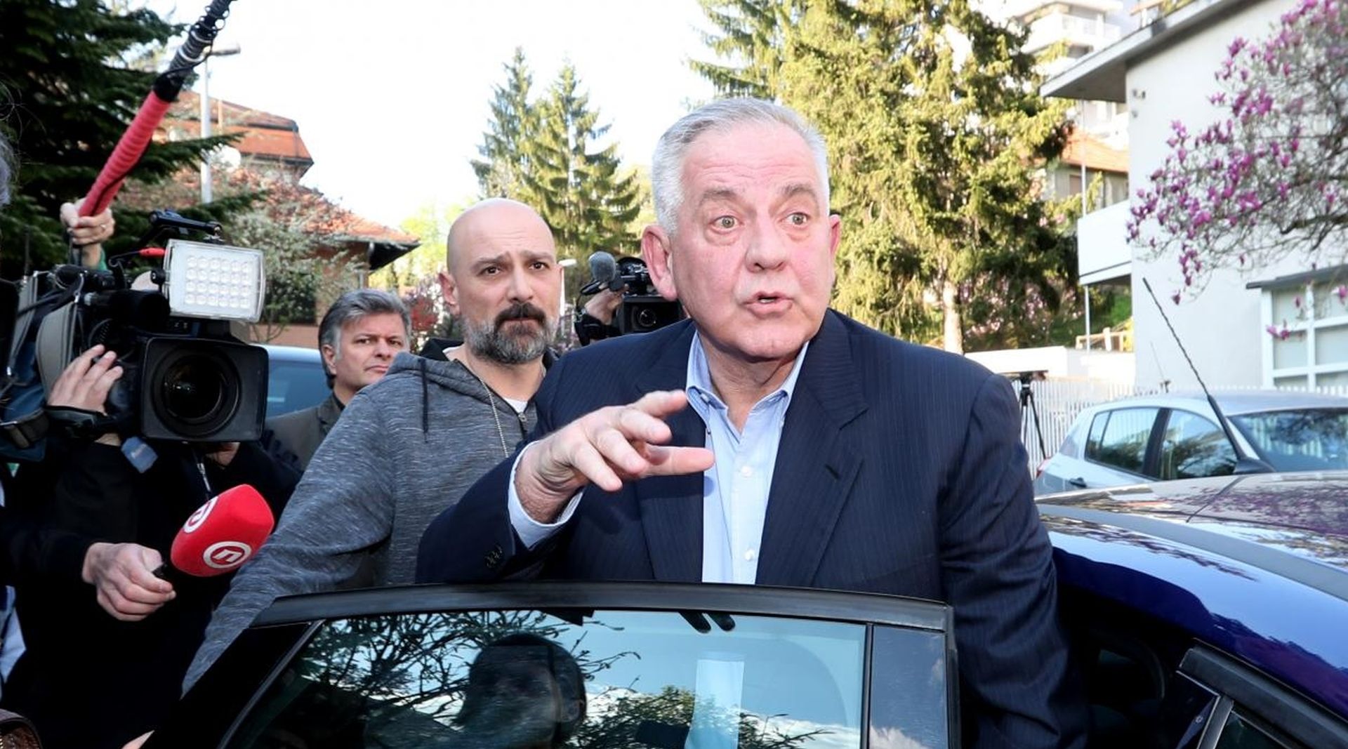 04.04.2019., Kozarceva, Zagreb - Ivo Sanader pravomocno je nakon razmatranja Vrhovnog suda osudjen na 6 godina zatvora u slucaju Planinska.
Photo: Robert Anic/PIXSELL