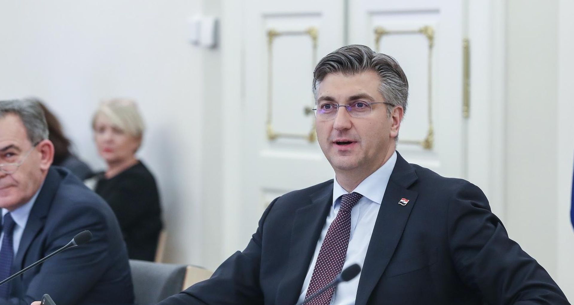 05.12.2019., Zagreb - U Banskim dvorima odrzana je 195. sjednica Vlade. Andrej Plenkovic, predsjednik Vlade RH  Photo: Luka Stanzl/PIXSELL